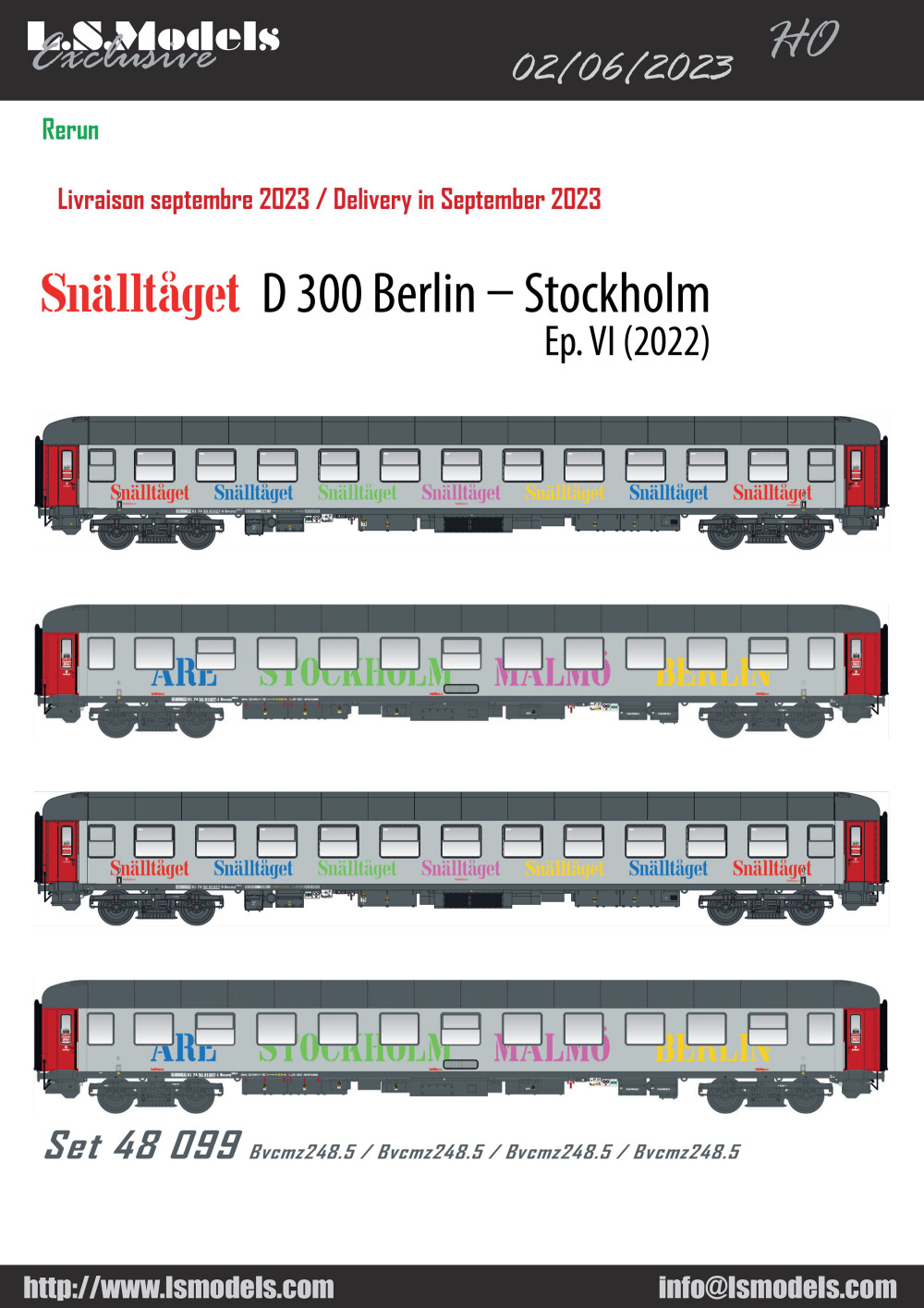 LS Models - Snälltåget D 300 Berlin - Stockholm
