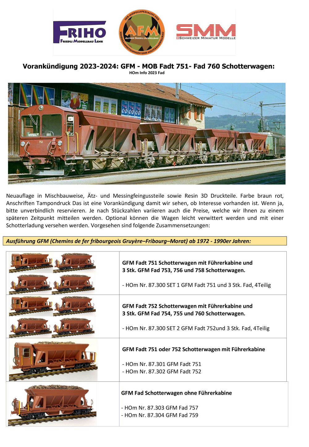 FRIHO - GFM & MOB: Fad(t) freight wagons