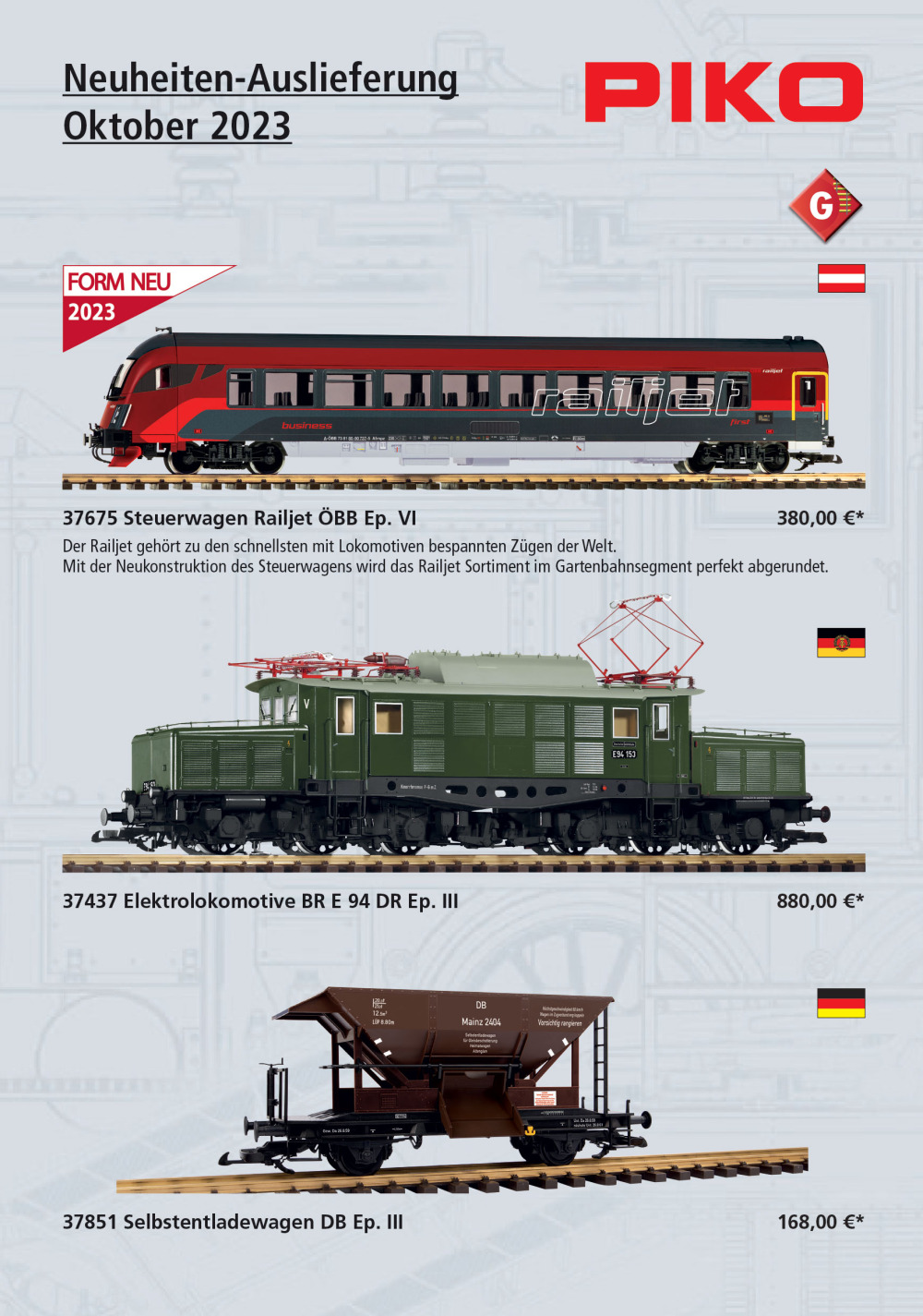 PIKO - Neuheiten-Auslieferung Oktober 2023