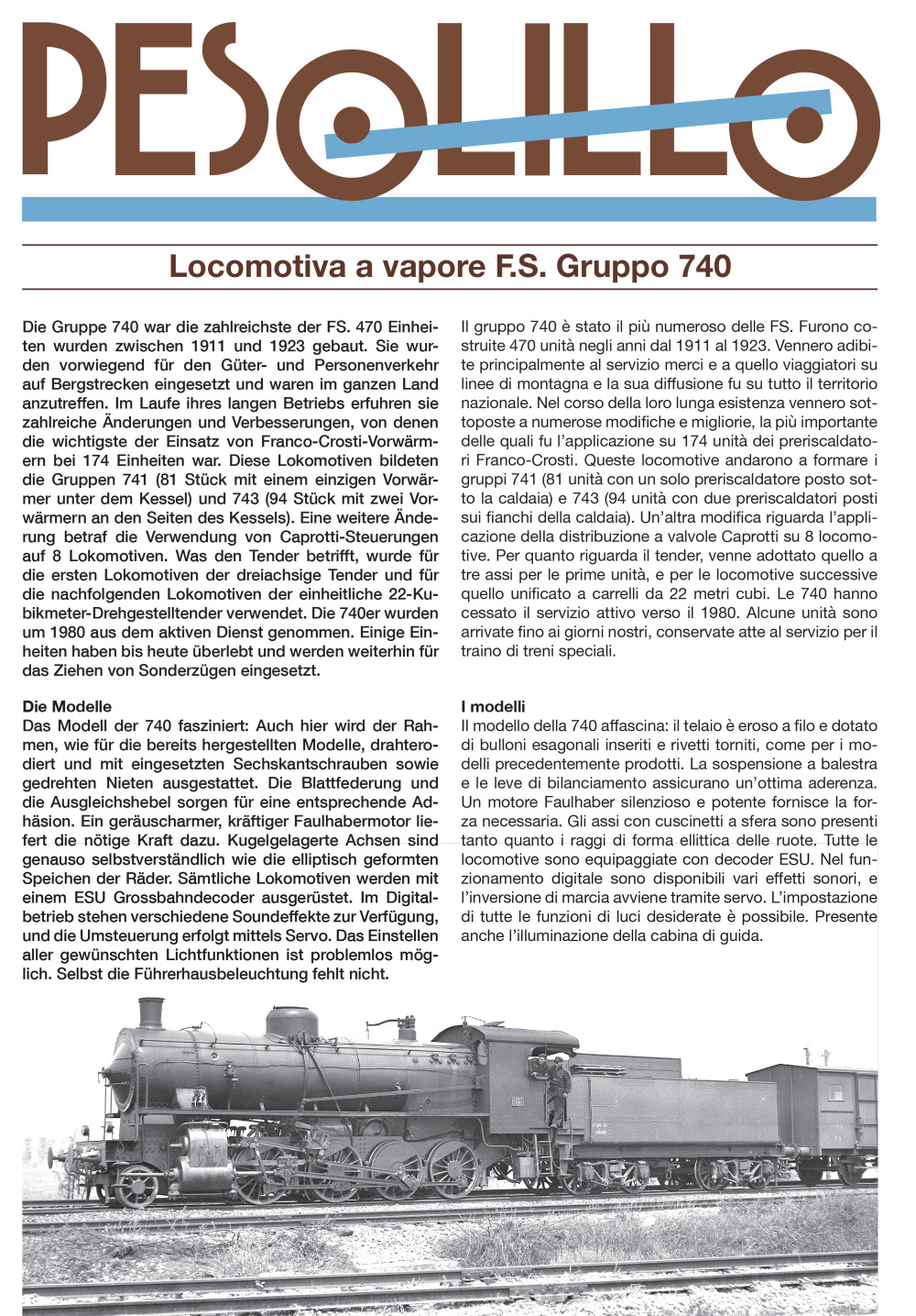 PESOLILLO - FS - Group 740 steam locomotive
