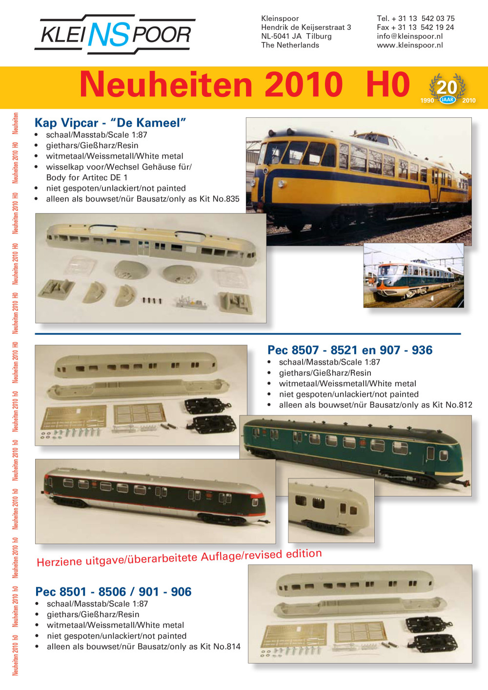 Kleinspoor - Novelties 2010