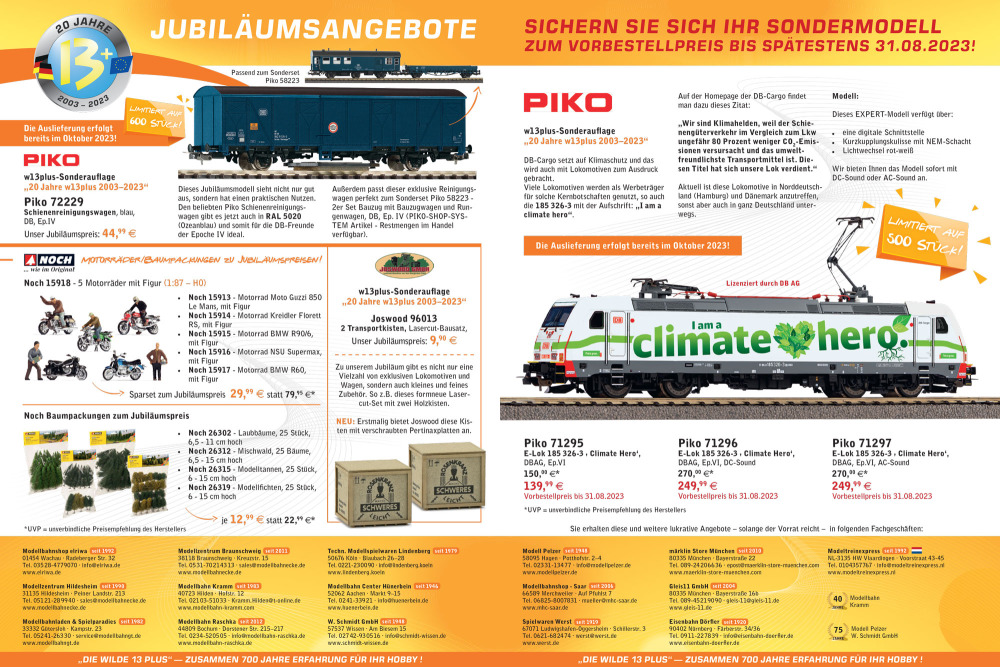 W13PLUS-HÄNDLERVEREINIGUNG - Announcements 08.2023