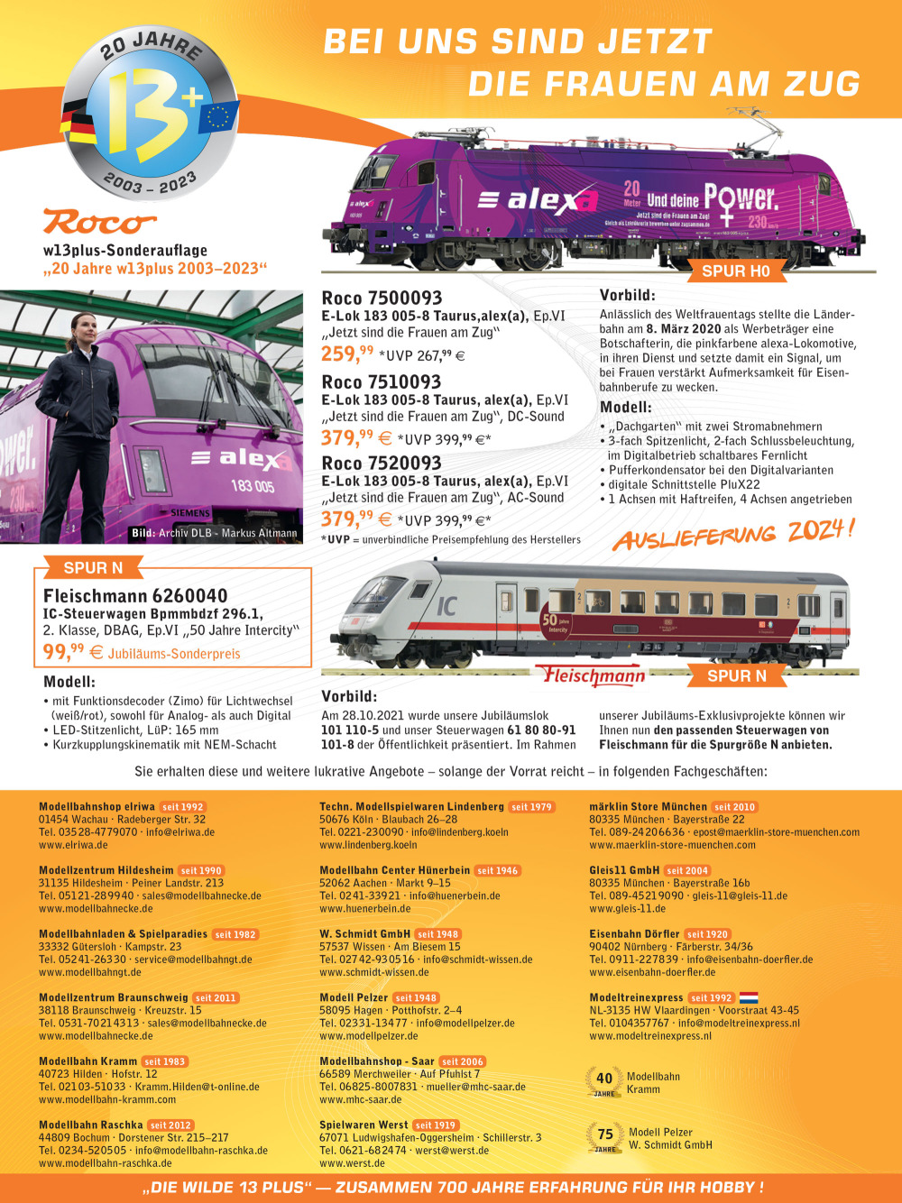 W13PLUS-HÄNDLERVEREINIGUNG - Announcements 11.2023
