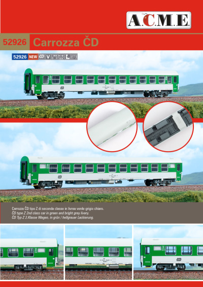 ČD - Type Z 2nd class passenger coach - ACME - Anonima Costruzioni Modellistiche Esatte
