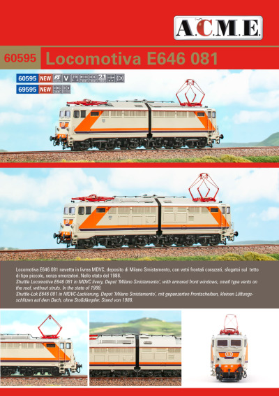 FS - E 646 081 electric locomotive - ACME - Anonima Costruzioni Modellistiche Esatte