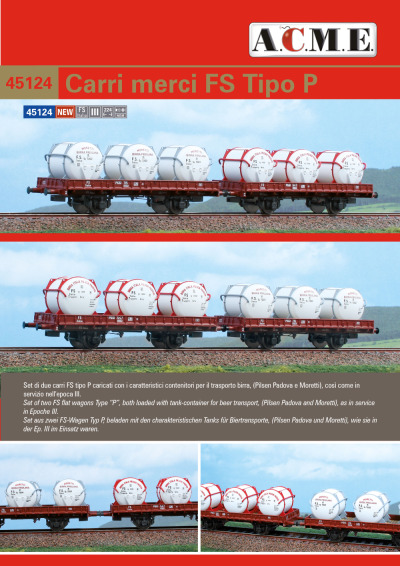FS - Type “P” freight wagons - ACME - Anonima Costruzioni Modellistiche Esatte