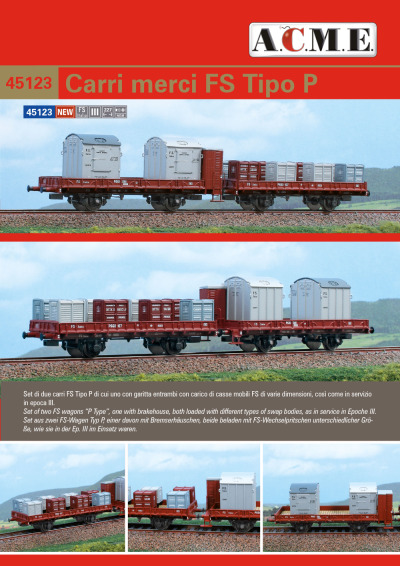 FS - Type “P” freight wagons - ACME - Anonima Costruzioni Modellistiche Esatte