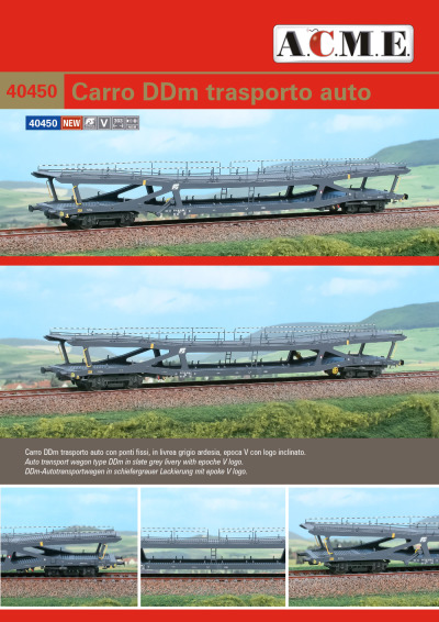 FS - DDm cars transport freight wagon - ACME - Anonima Costruzioni Modellistiche Esatte