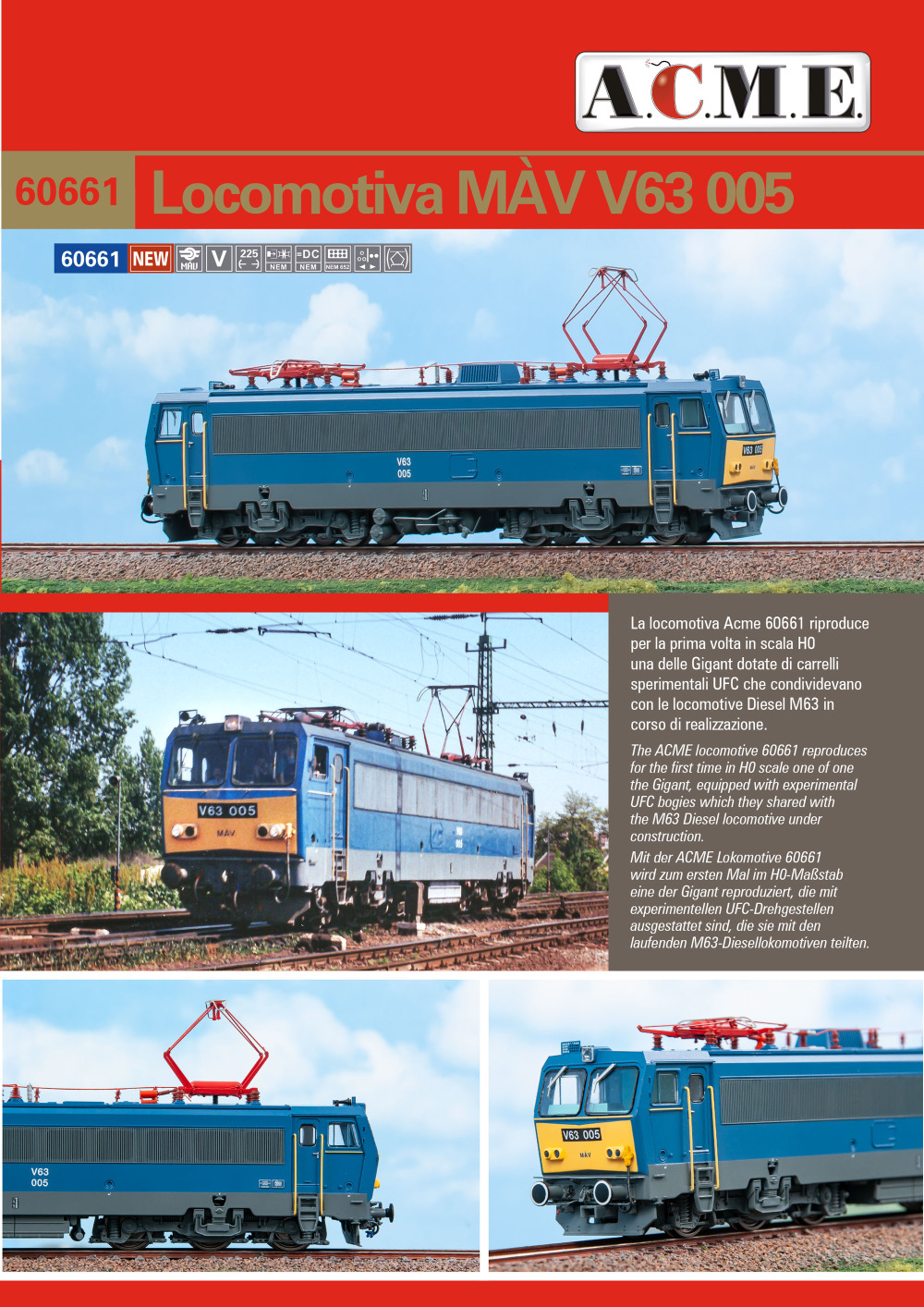 ACME - Anonima Costruzioni Modellistiche Esatte - MÁV - V63 005 electric locomotive
