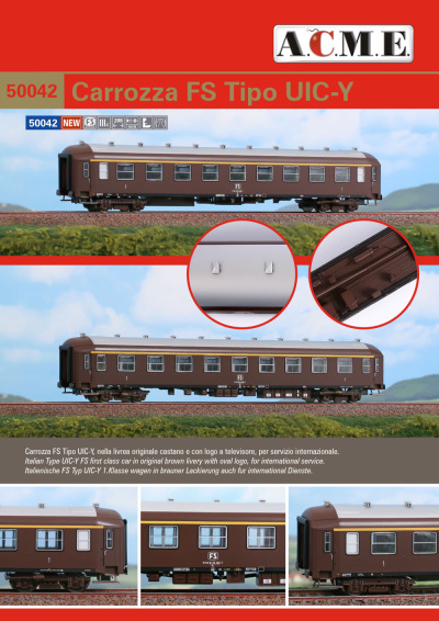 FS - Type UIC-Y passenger coach - ACME - Anonima Costruzioni Modellistiche Esatte