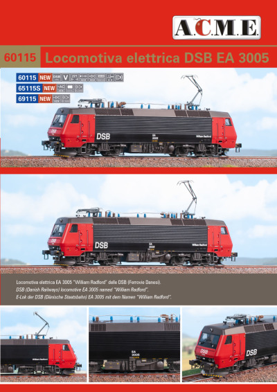 DSB - EA 3005 "William Radford" electric locomotive - ACME - Anonima Costruzioni Modellistiche Esatte