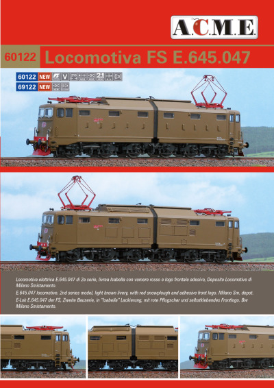 FS - E 645 047 electric locomotive - ACME - Anonima Costruzioni Modellistiche Esatte