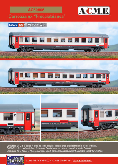 Trenitalia - ex-UIC-Z 'Frecciabianca' 2nd class passenger coach - ACME - Anonima Costruzioni Modellistiche Esatte