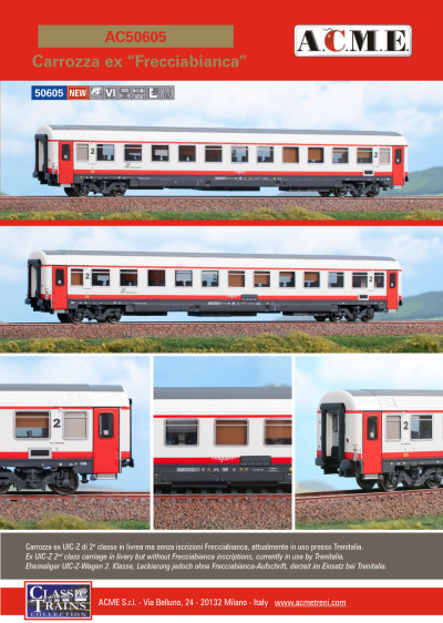 Trenitalia - ex-UIC-Z 'Frecciabianca' 2nd class passenger coach - ACME - Anonima Costruzioni Modellistiche Esatte
