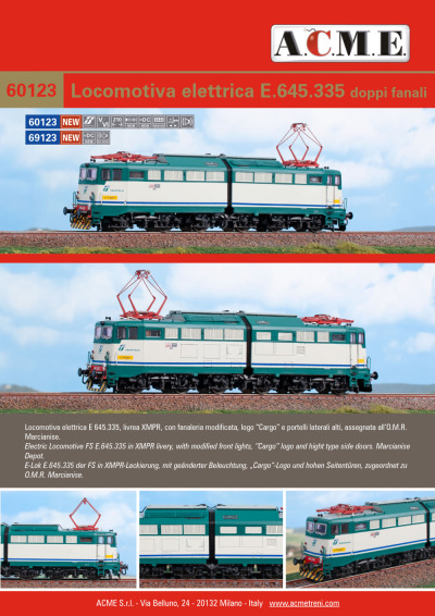 FS - E 645 335 electric locomotive - ACME - Anonima Costruzioni Modellistiche Esatte