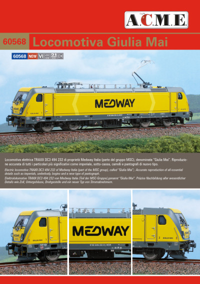 MEDWAY - TRAXX DC3 494 232 "Giulia Mai" electric locomotive - A.C.M.E. - Anonima Costruzioni Modellistiche Esatte