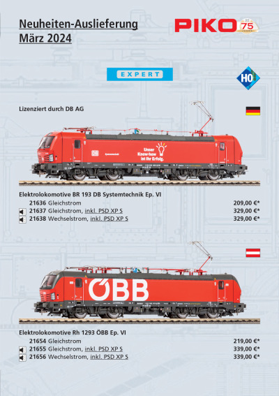 Neuheiten-Auslieferung März 2024 - PIKO