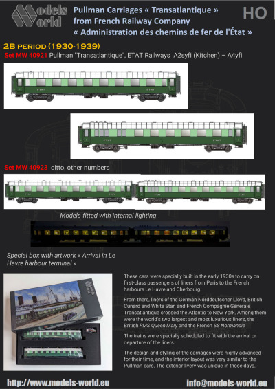 Pullman Carriages "Transatlantique" - LS Models