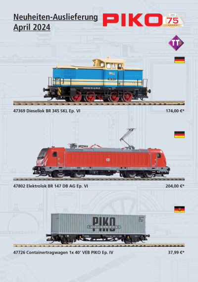 Neuheiten-Auslieferung April 2024 - PIKO