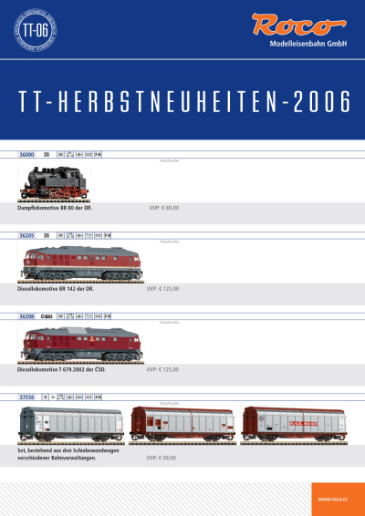 TT-Herbstneuheiten 2006 - Roco