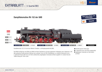 EXTRABLATT - 3. Quartal 2013 - Roco