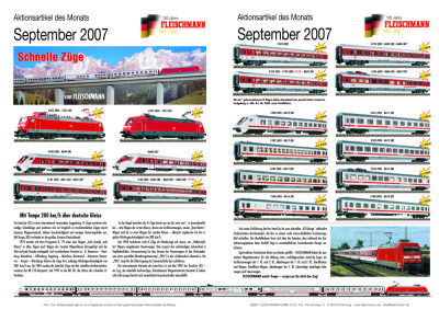 Aktionsartikel des Monats September 2007 - Fleischmann