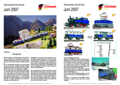 Aktionsartikel des Monats Juni 2007 - Fleischmann