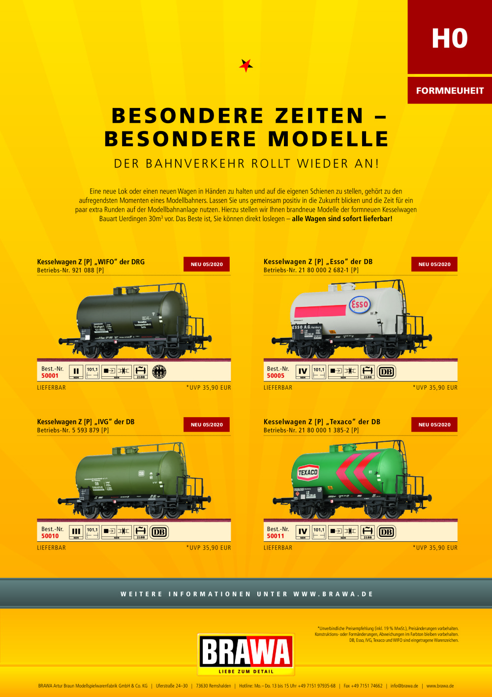 Brawa - Besondere Zeiten - Besondere Modellen