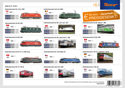 Preisgesenkt 01.10.2015 - Roco