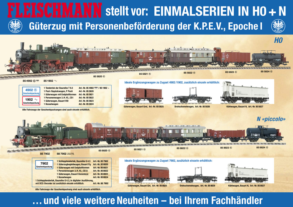 Fleischmann - Güterzug mit Personenbeförderung der K.P.E.V., Epoche I