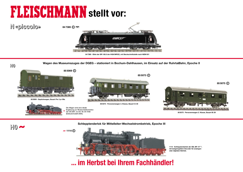 Fleischmann - Herbsneuheiten 2005 prospekt