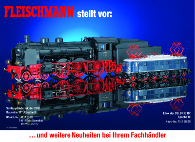 Schleppentenderlok der DRG, Baureihe 17 / Ellok der DB, BR E 19 - Fleischmann