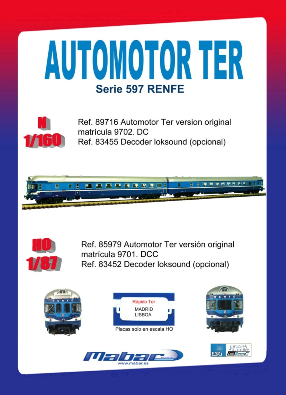 Mabar Tren - Automotor TER Serie 597 RENFE