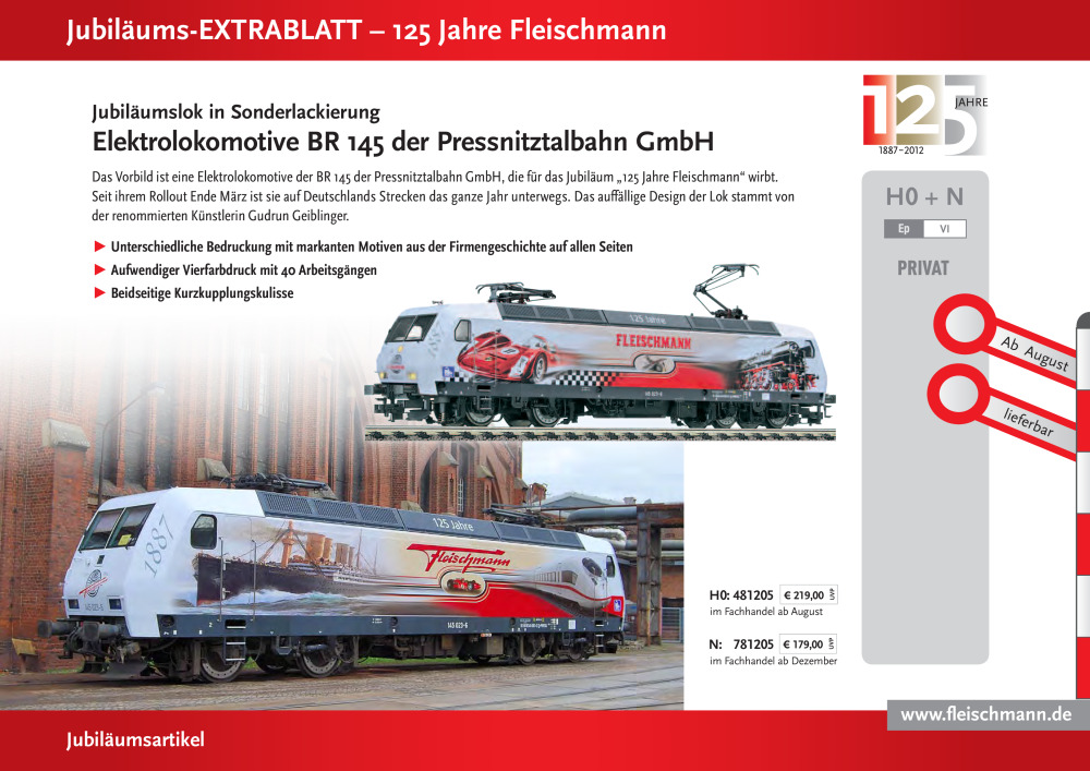 Fleischmann - Jubiläums-Extrablatt - 125 Jahre Fleischmann