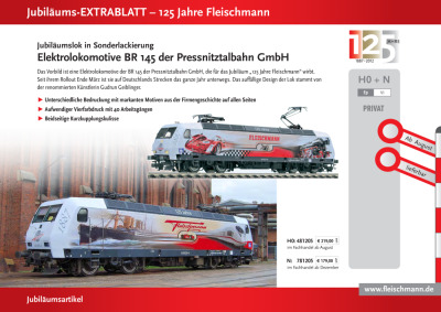Jubiläums-Extrablatt - 125 Jahre Fleischmann - Fleischmann