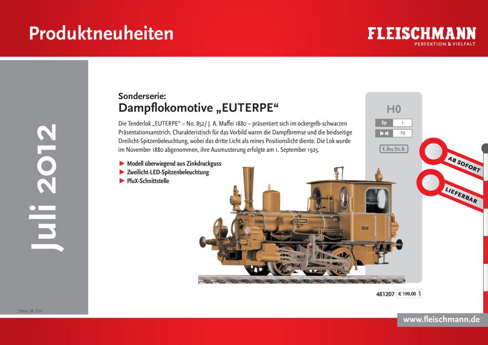 Fleischmann - Produktneuheiten Juli 2012