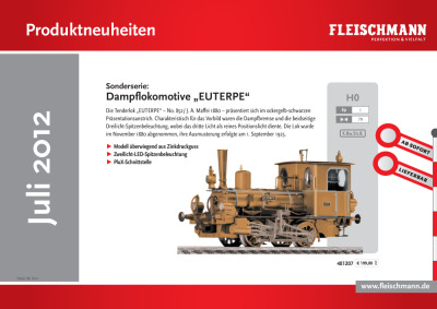 Produktneuheiten Juli 2012 - Fleischmann