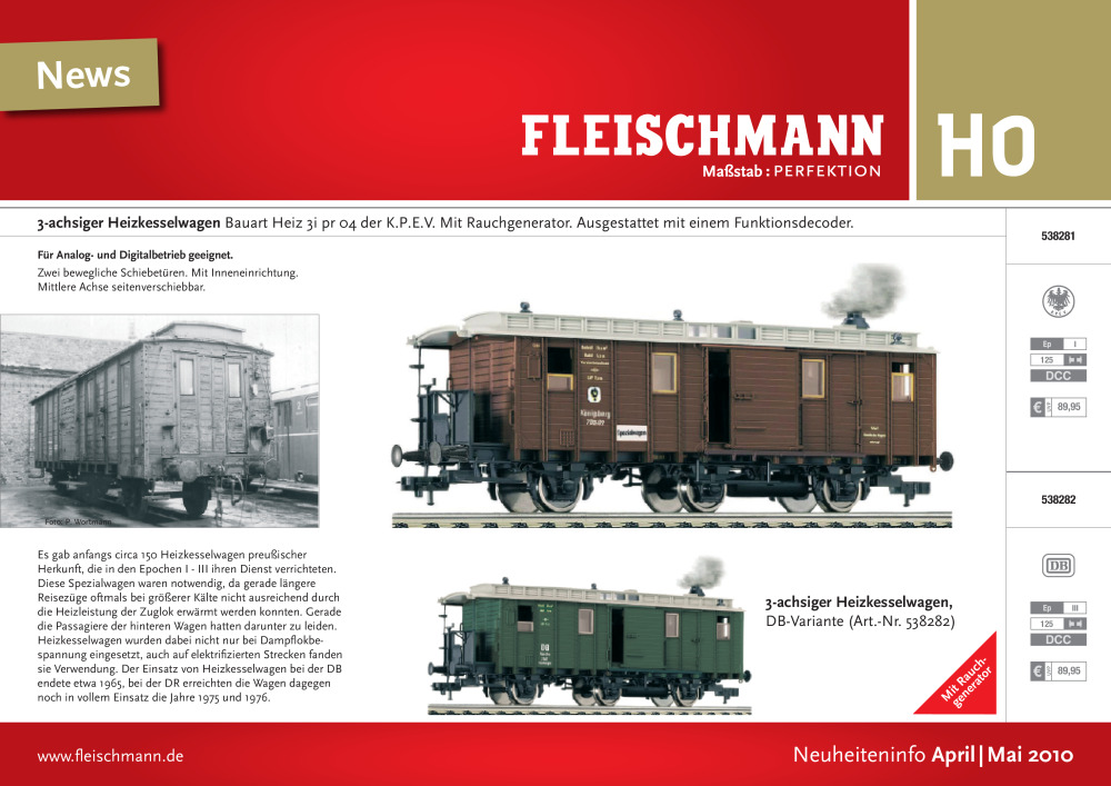 Fleischmann - Neuheiteninfo April/Mai 2010