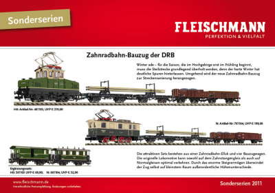 Zahnradbahn-Bauzug der DRB - Fleischmann
