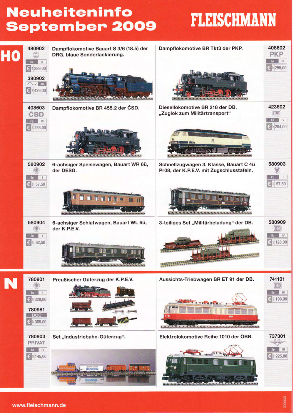 Fleischmann - Neuheiteninfo September 2009
