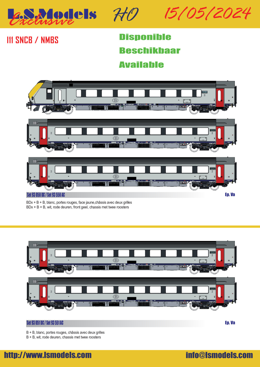 LS Models - SNCB NMBS - I11 passenger coaches
