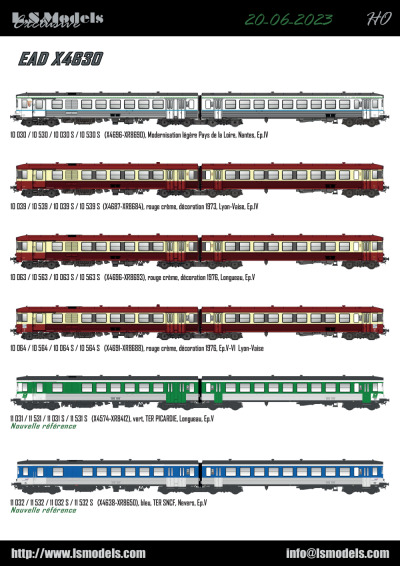 SNCF - EAD diesel railcars - LS Models