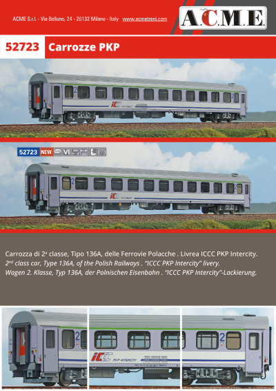 Carrozza "ICCC PKP Intercity" (ref. 52723) - ACME - Anonima Costruzioni Modellistiche Esatte