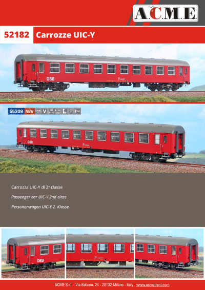 Carrozza DSB (ref. 52182) - ACME - Anonima Costruzioni Modellistiche Esatte