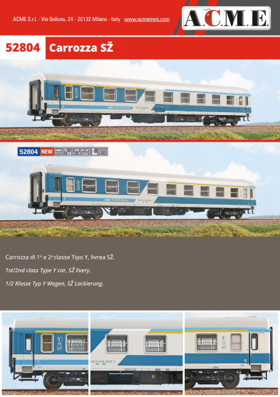 Carrozza SŽ (ref. 52804) - ACME - Anonima Costruzioni Modellistiche Esatte