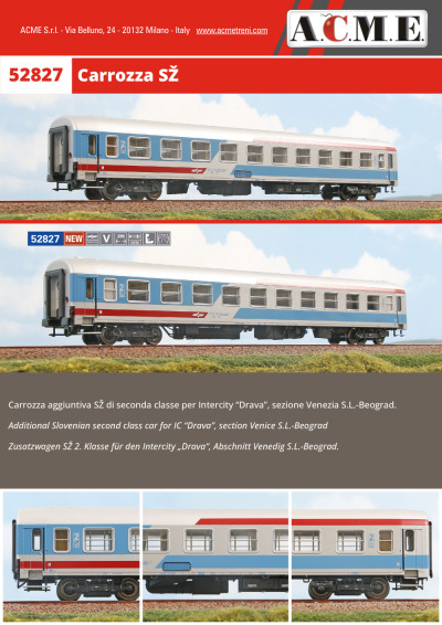 Carrozza SŽ (ref. 52827) - ACME - Anonima Costruzioni Modellistiche Esatte