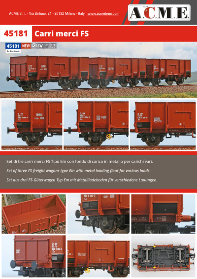 Carri merci FS (ref. 45181) - ACME - Anonima Costruzioni Modellistiche Esatte