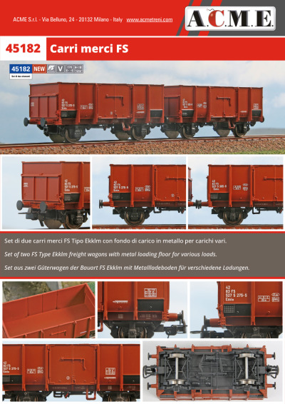 Carri merci FS  (ref. 45182) - ACME - Anonima Costruzioni Modellistiche Esatte
