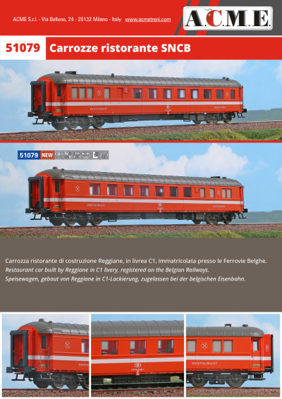 SNCB - Carrozze ristorante (ref. 51079) - ACME - Anonima Costruzioni Modellistiche Esatte
