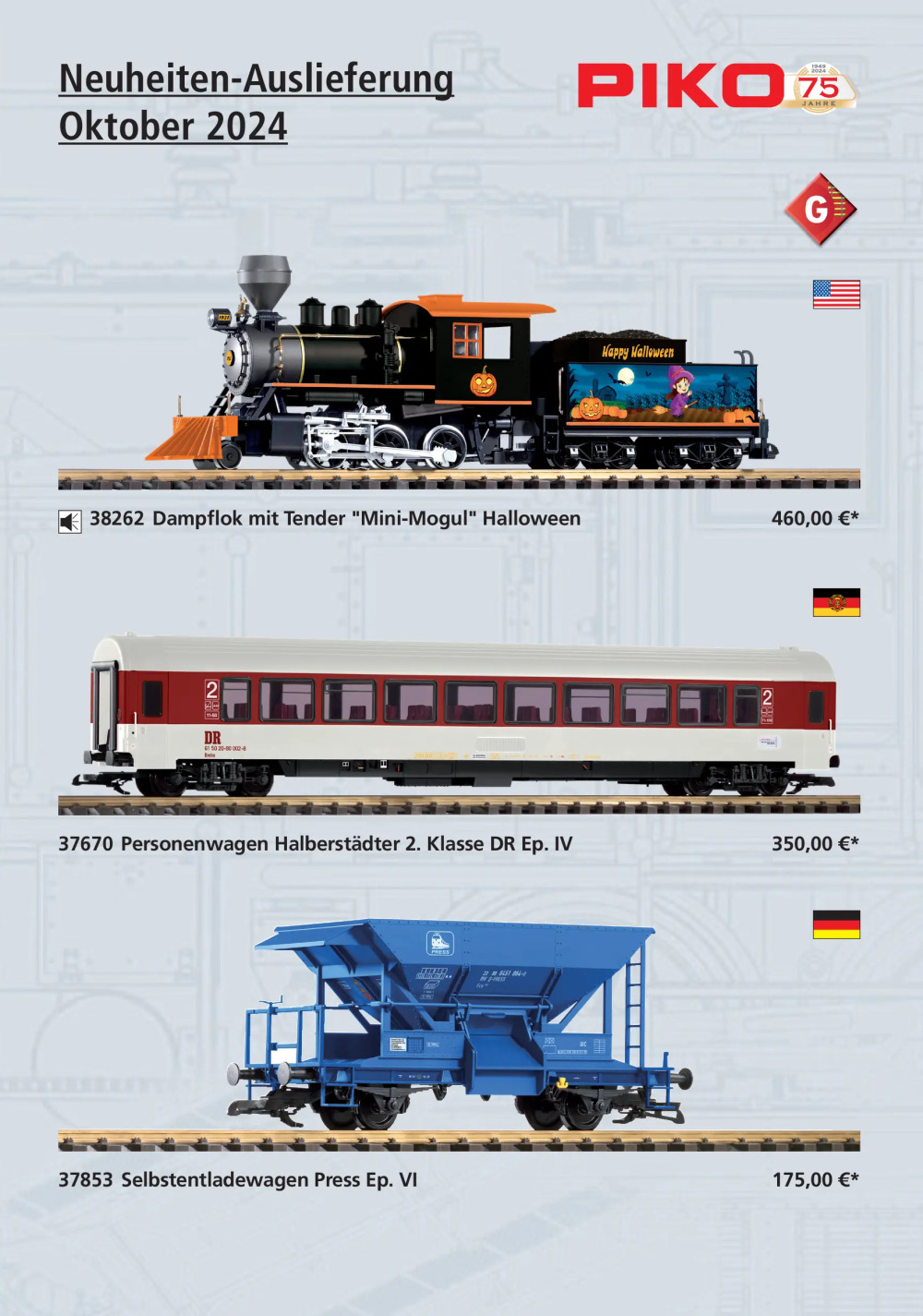 PIKO - Neuheiten-Auslieferung Oktober 2024